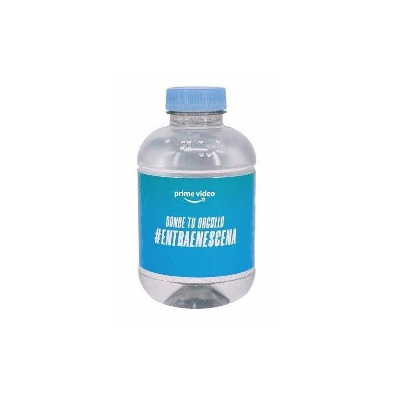 BOTELLA AGUA BARCELONA TAPON AZUL